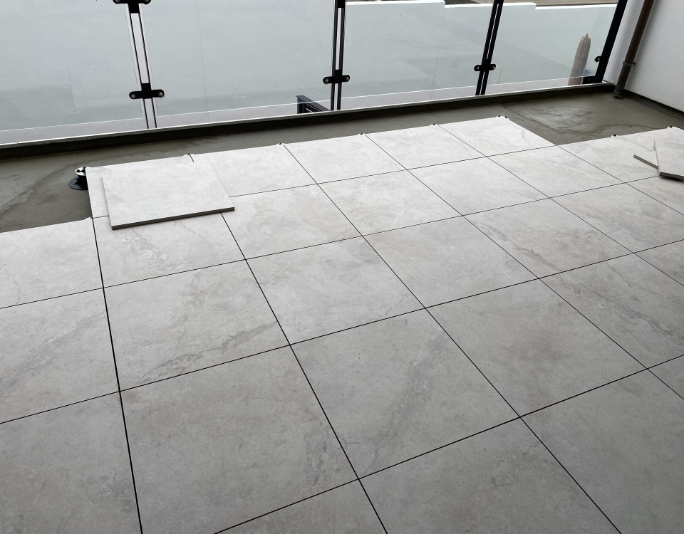 Ray Tiling installed a tiled deck using nurajacks in north shore